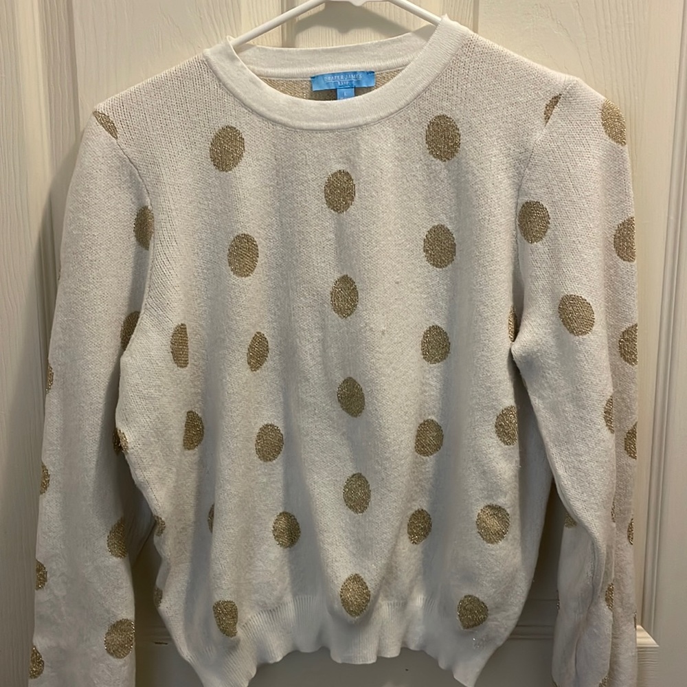 NEXT TO NEW Gold Poc A Dot Sweater